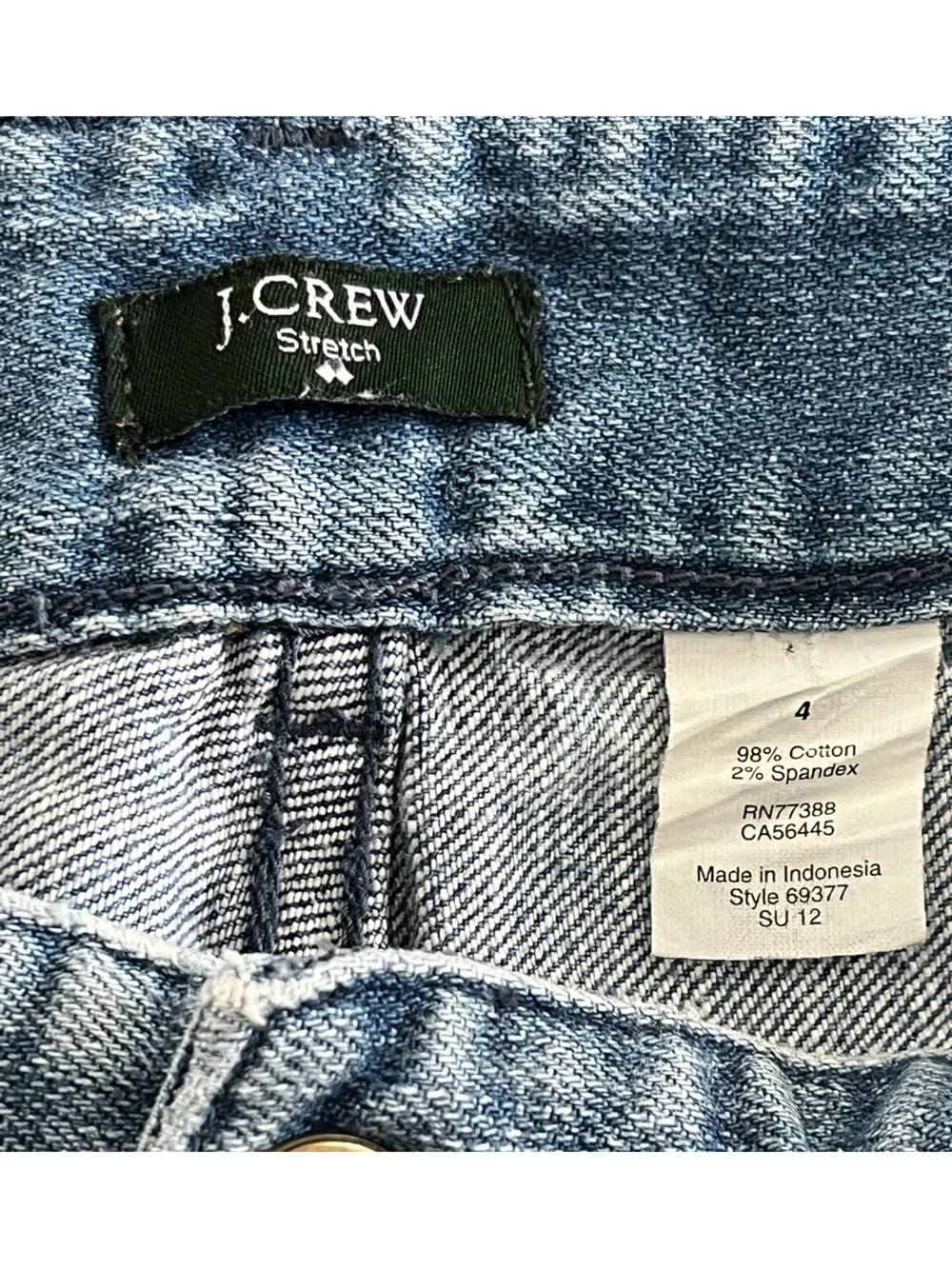 Vintage J. Crew Blue Denim Mini Skirt